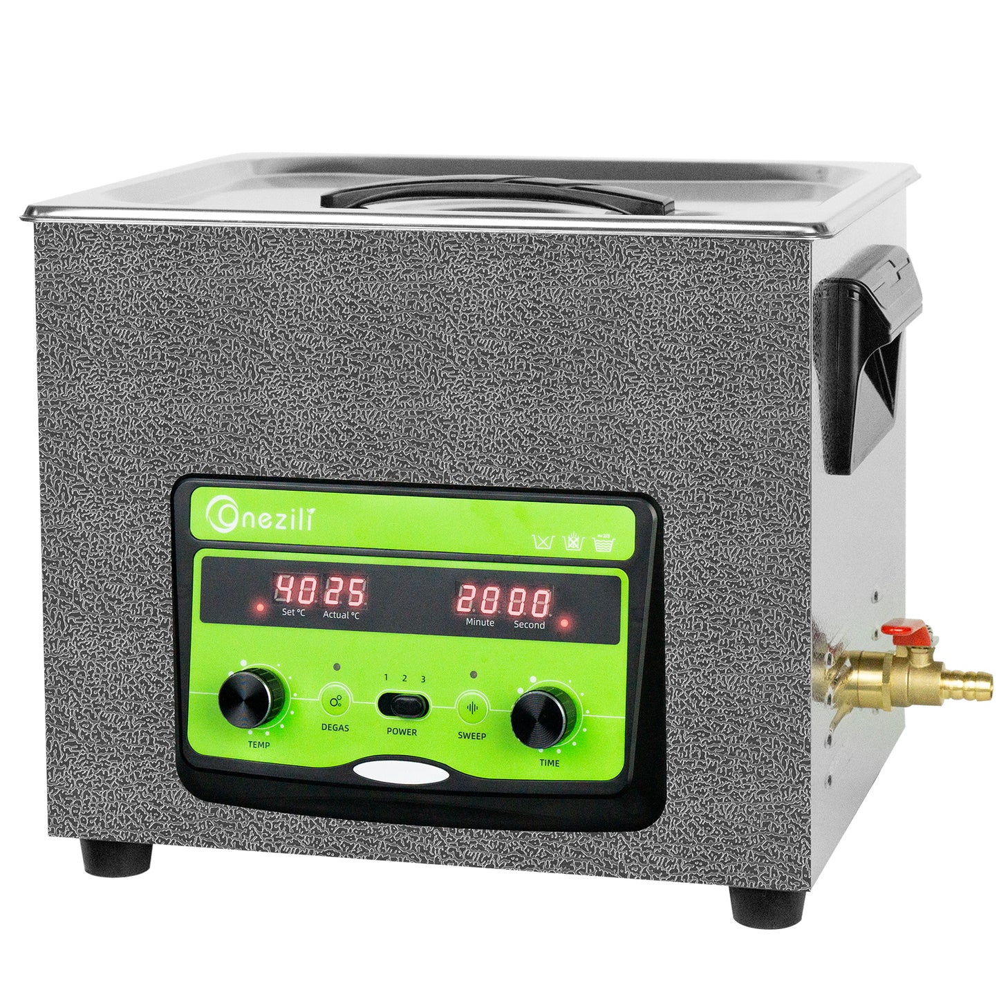 ONEZILI 10L Ultrasonic Cleaner with Digital Timer, Heater & Power Adjustable, 40kHz Industrial & Home Use for Jewelry, Glasses, Tools, Carburetor Cleaning