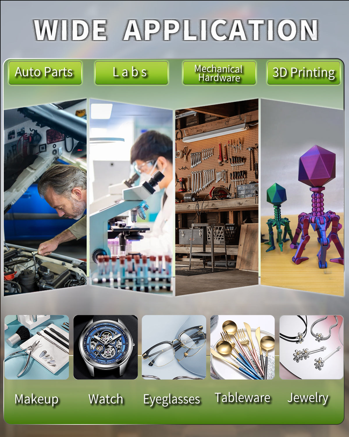 ONEZILI 10L Ultrasonic Cleaner with Digital Timer, Heater & Power Adjustable, 40kHz Industrial & Home Use for Jewelry, Glasses, Tools, Carburetor Cleaning