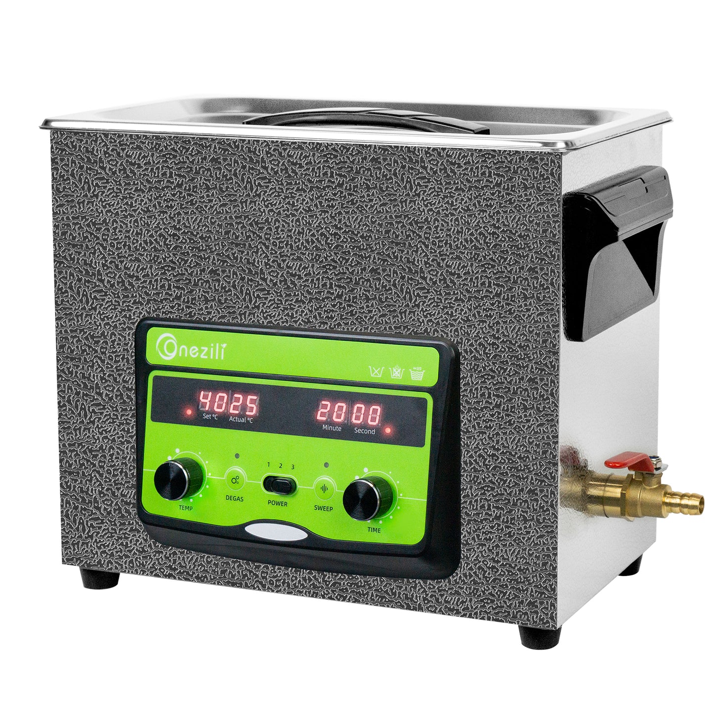 ONEZILI 6L Ultrasonic Cleaner with Digital Timer, Heater & Power Adjustable, 40kHz for Jewelry, Glasses, Tools, Carburetor - Industrial & Home Use