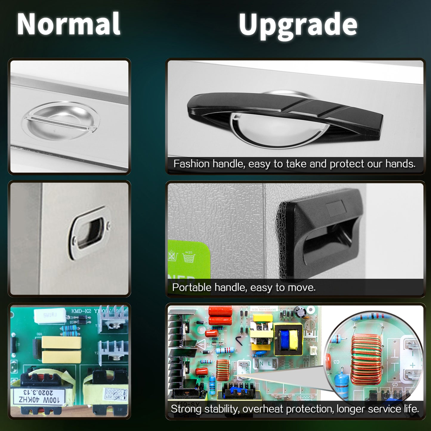 ONEZILI 10L Ultrasonic Cleaner with Heater & Timer, 240W Industrial Grade Stainless Steel Tank