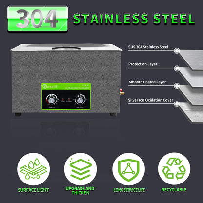 ONEZILI 30L Ultrasonic Cleaner with Digital Timer & Heater, Industrial & Home Use for Parts, Tools, Jewelry, Carburetor Cleaning