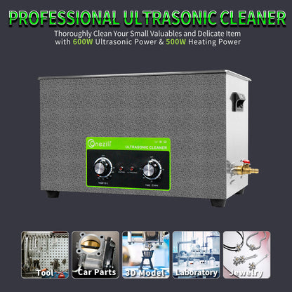 ONEZILI 30L Ultrasonic Cleaner with Digital Timer & Heater, Industrial & Home Use for Parts, Tools, Jewelry, Carburetor Cleaning