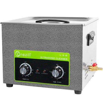 ONEZILI Ultrasonic Cleaner with Digital Timer, 15L Heated Tank for Industrial & Home Use, Jewelry, Glasses, Tools
